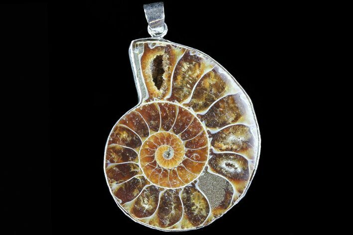 Fossil Ammonite Pendant - Million Years Old #83164